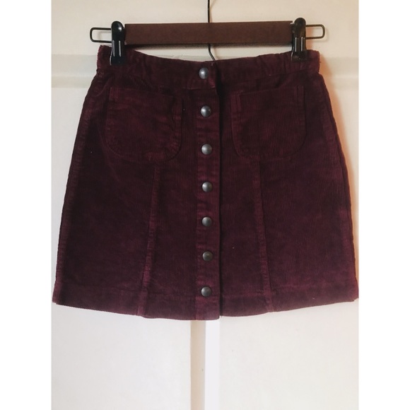 Dresses & Skirts - Brandy Melville burgundy corduroy mini